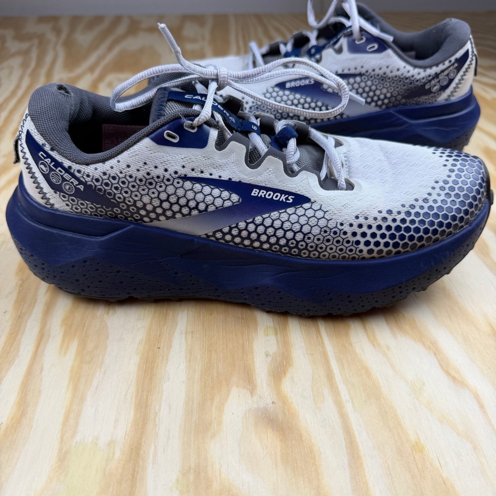 Brooks Caldera 6 Mens Trail Running Shoes Blue White 1103791D427 Size 8.5